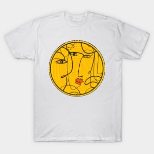 Abstract Face Illustration T-Shirt